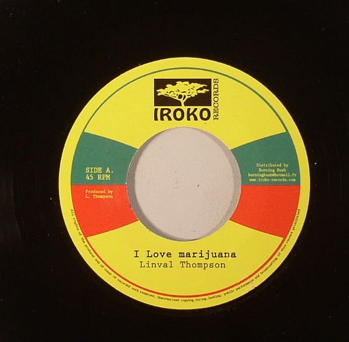 Linval Thompson – I Love Marijuana vinyl cover