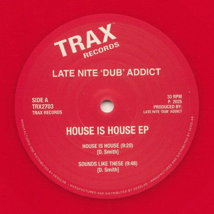 Late Nite 'Dub' Addict – House Is House EP vinyl cover