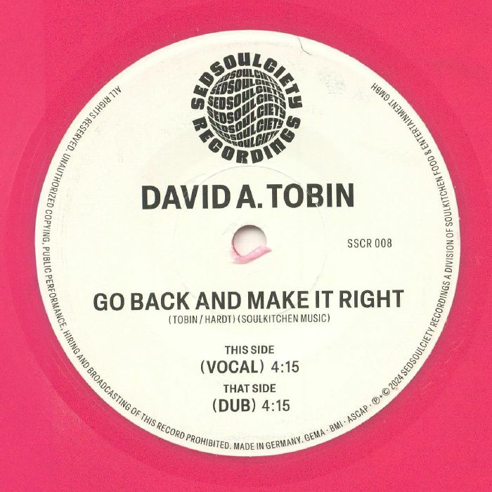 David A Tobin Go Back and Make It Right