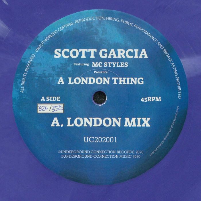 Scott Garcia – A London Thing vinyl cover