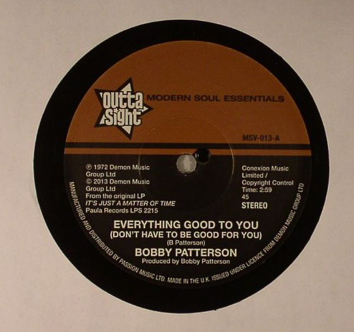 Bobby Patterson Everything Good To You