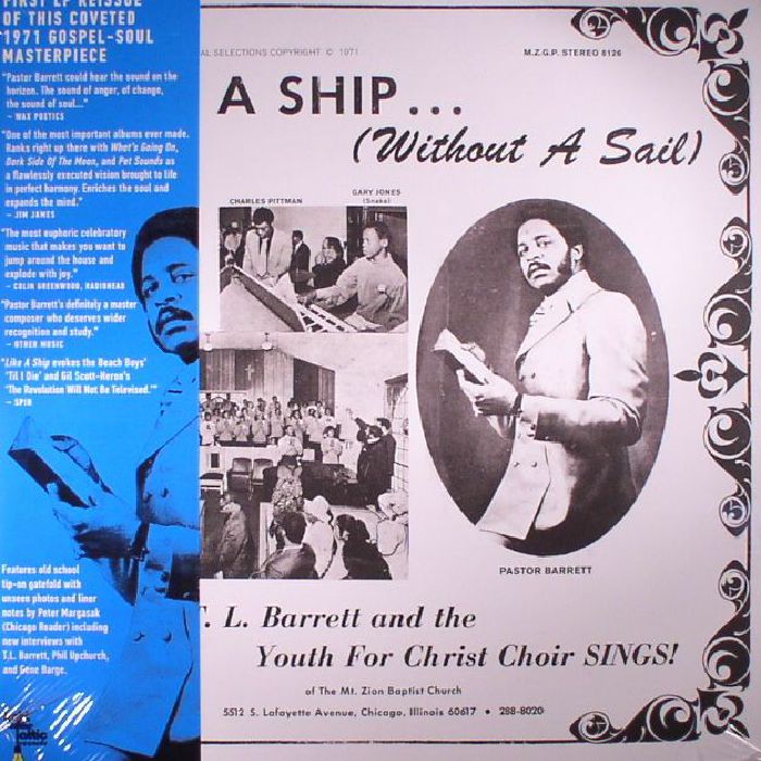 Pastor Tl Barrett and The Youth For Christ Choir – Like A Ship (Without A Sail) vinyl cover