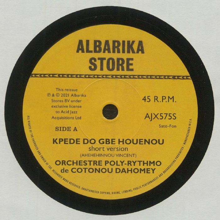 Orchestre Poly Rythmo De Cotonou Dahomey Kpede Do Gbe Houenou