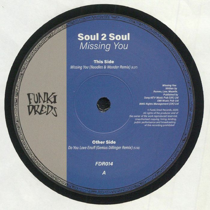 Soul Ii Soul – Missing You (Noodles and Wonder remix) vinyl cover