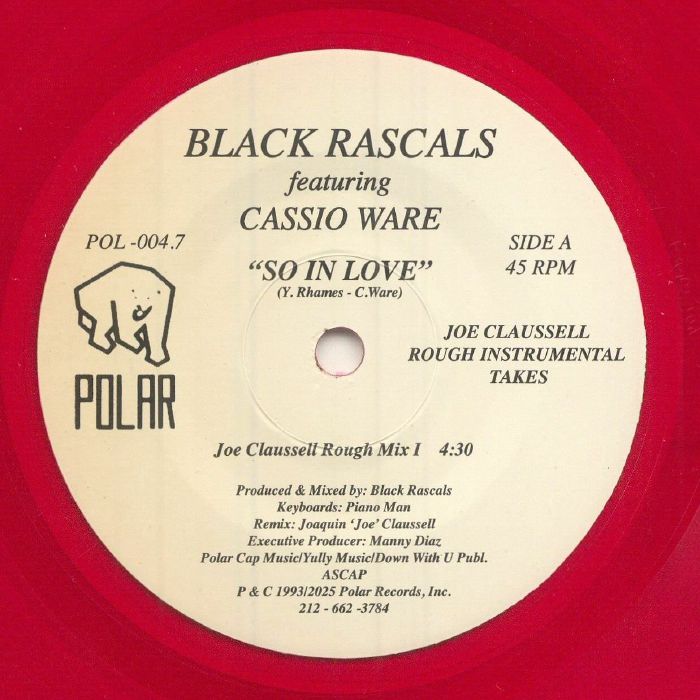Black Rascals | Cassio Ware – So In Love (remixes) vinyl cover