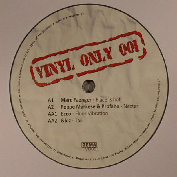 Marc Faenger | Peppe Markese | Profano | Ecco | andlez Vinyl Only 001