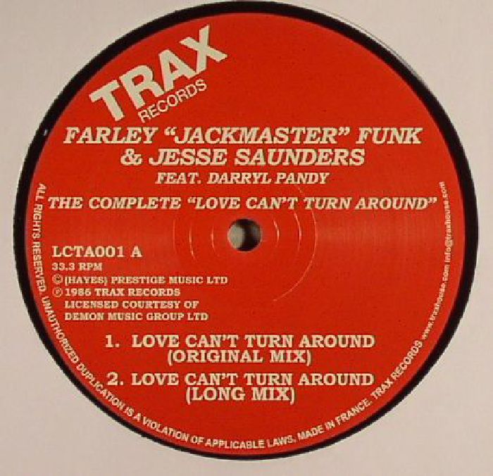 Farley Jackmaster Funk | Jesse Saunders | Darryl Pandy – The Complete: Love Cant Turn Around vinyl cover
