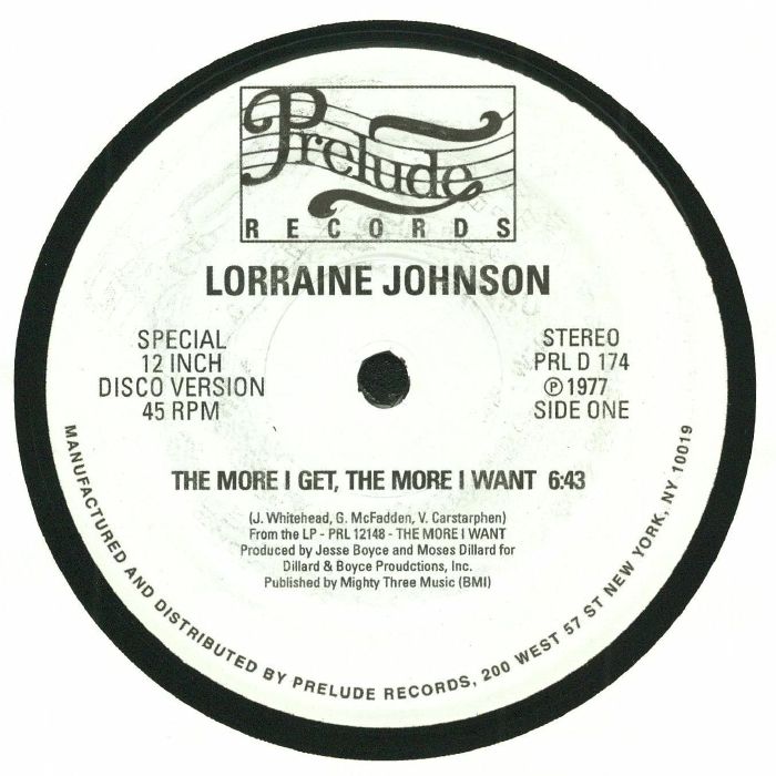 Lorraine Johnson The More I Get The More I Want (reissue)