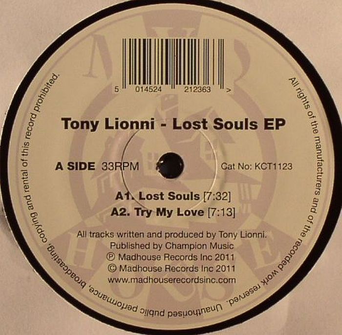 Tony Lionni Lost Souls EP