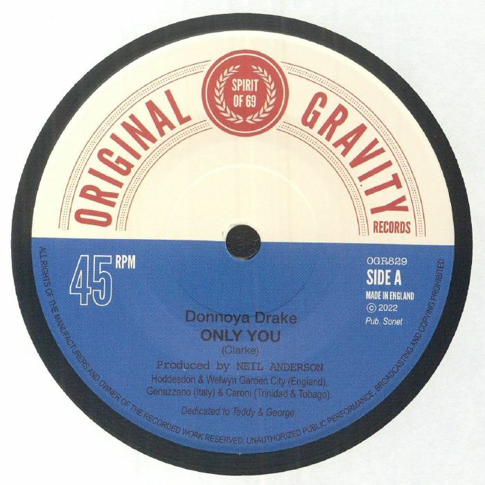 Donnoya Drake | Woodfield Rd Allstars – Only You vinyl cover