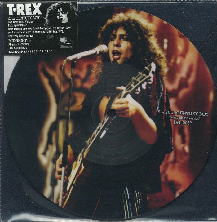 T Rex – 20th Century Boy (Live Broadcast version) vinyl cover