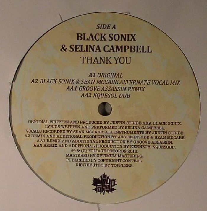 Black Sonix | Selina Campbell Thank You