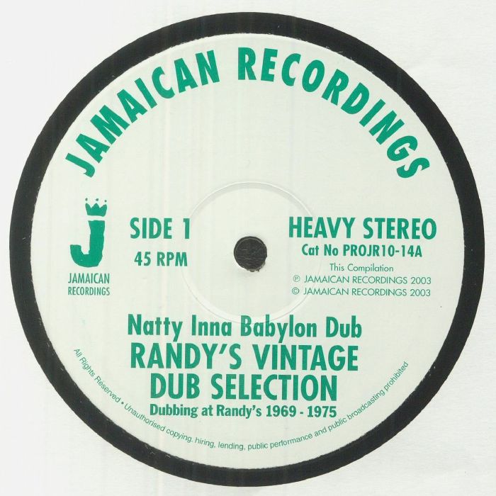 Randys Vintage Dub Selection Natty Inna Babylon Dub