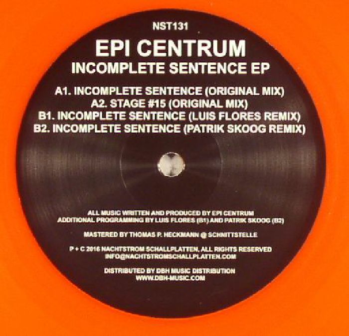 Epi Centrum Incomplete Sentence EP