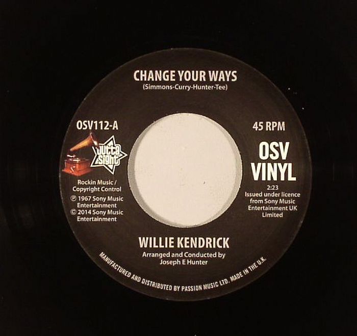 Willie Kendrick – Change Your Ways vinyl cover