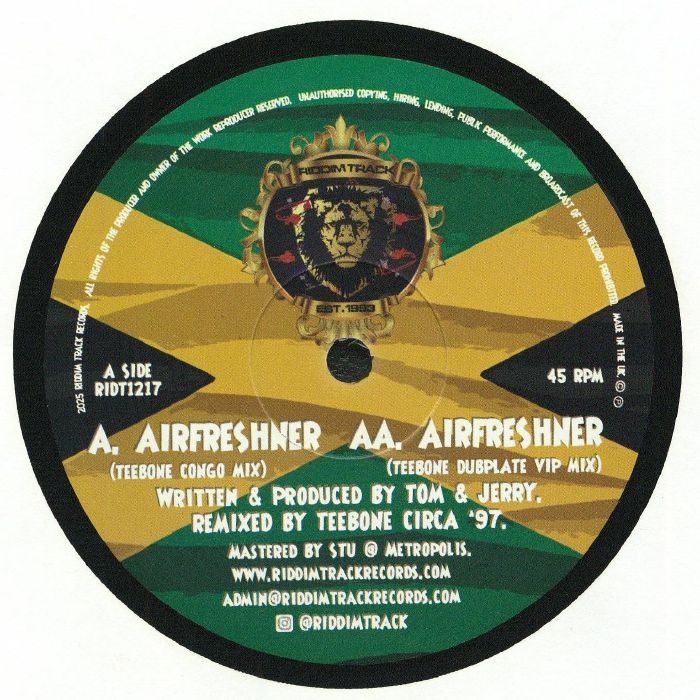 Tom & Jerry – Airfreshner (Teebone Remixes) vinyl cover