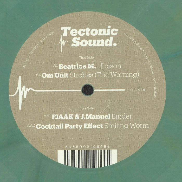 Beatrice M | Om Unit | Fjaak | J Manuel | Cocktail Party Effect – Tectonic Sound Part 2 vinyl cover