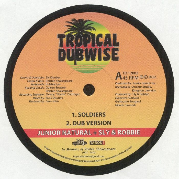 Junior Natural | Sly and Robbie Soldiers