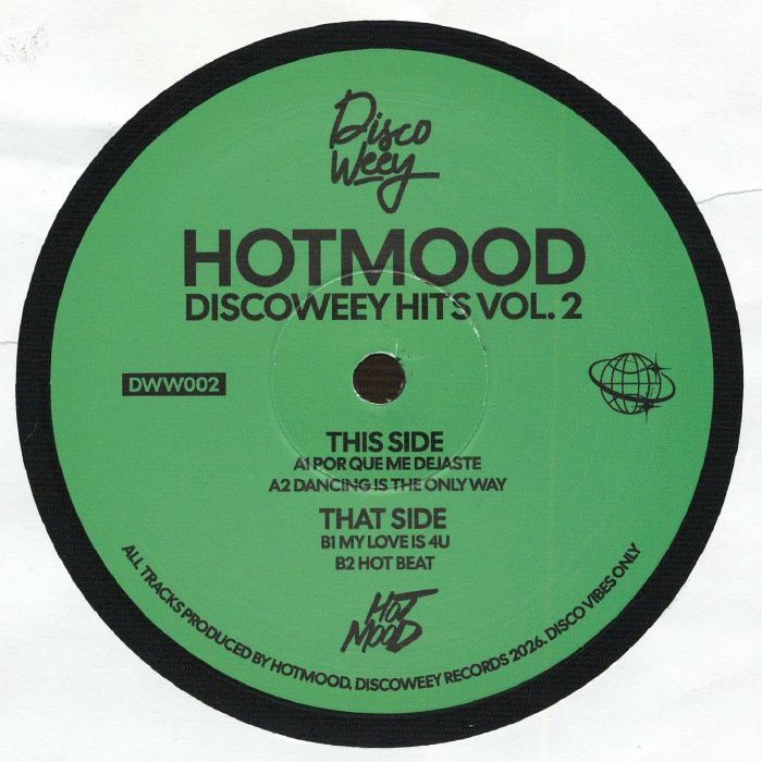 Hotmood – Discoweey Hits Vol 2 vinyl cover