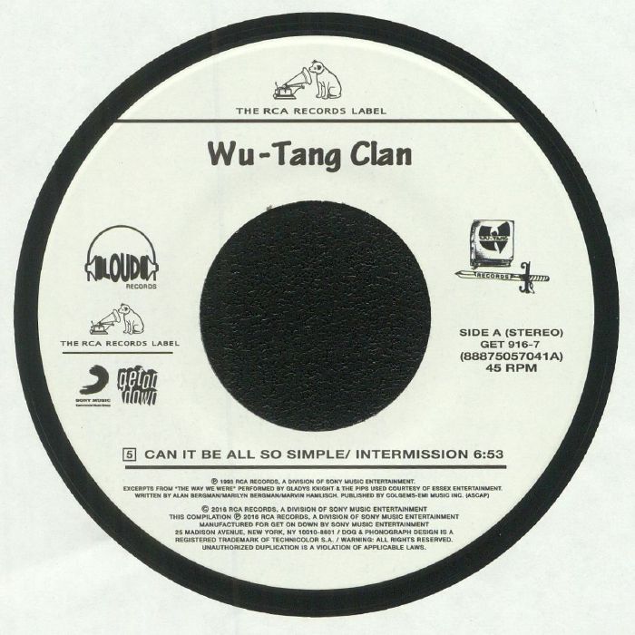 Wu Tang Clan Can It Be All So Simple/Intermission