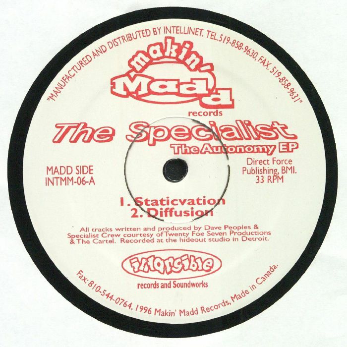 The Specialist The Autonomy EP (warehouse find)