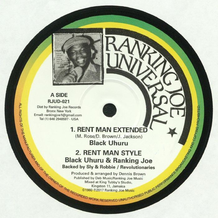 Black Uhuru | Ranking Joe Rent Man (reissue)