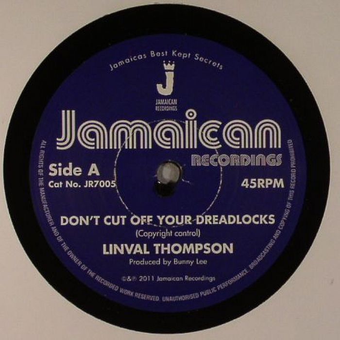 Linval Thompson – Don't Cut Off Your Dreadlocks vinyl cover