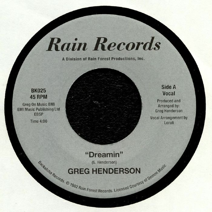 Greg Henderson – Dreamin vinyl cover