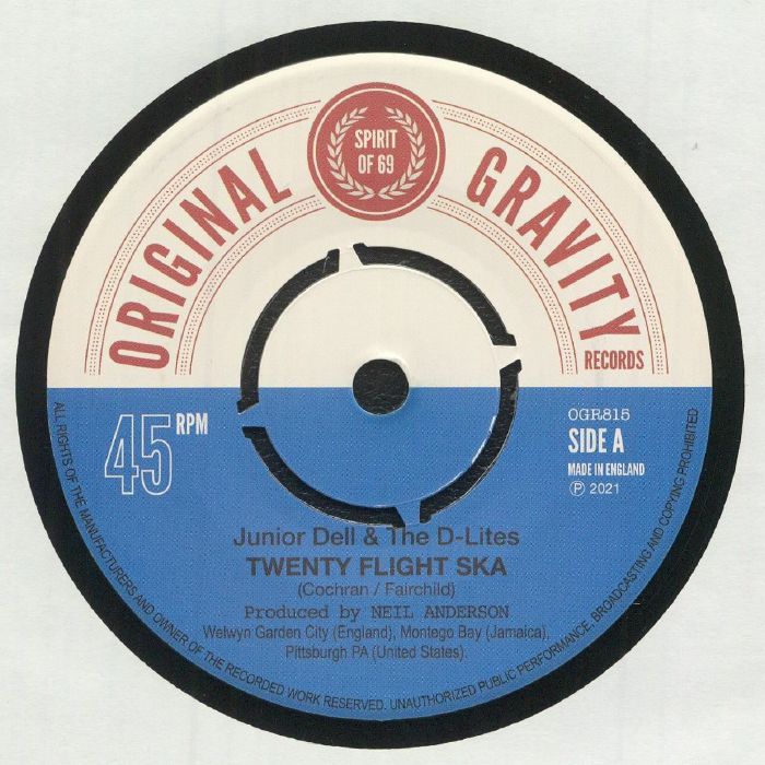 Junior Dell and The D Lites – Twenty Flight Ska vinyl cover