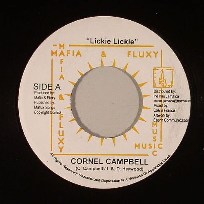 Cornell Campbell | Ras Mc Bean – Lickie Lickie (Culture   Down In Jamaica Riddim) vinyl cover