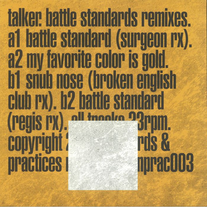 Talker – Battle Standards Remixes vinyl cover