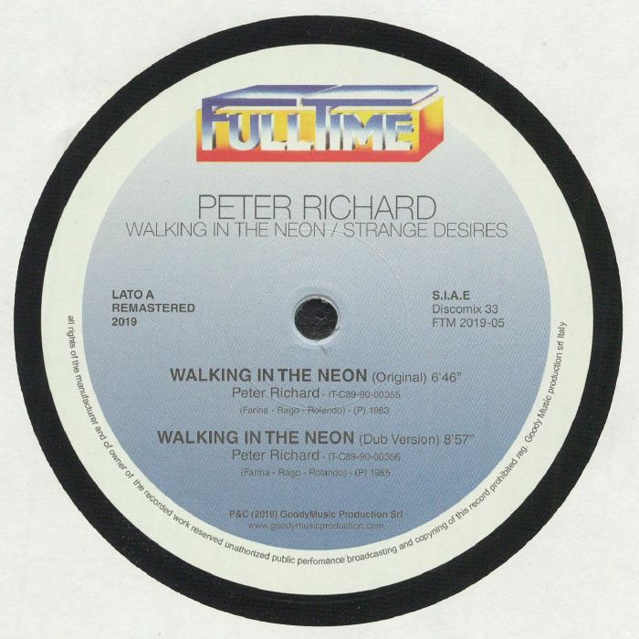 Peter Richard – Walking In The Neon vinyl cover