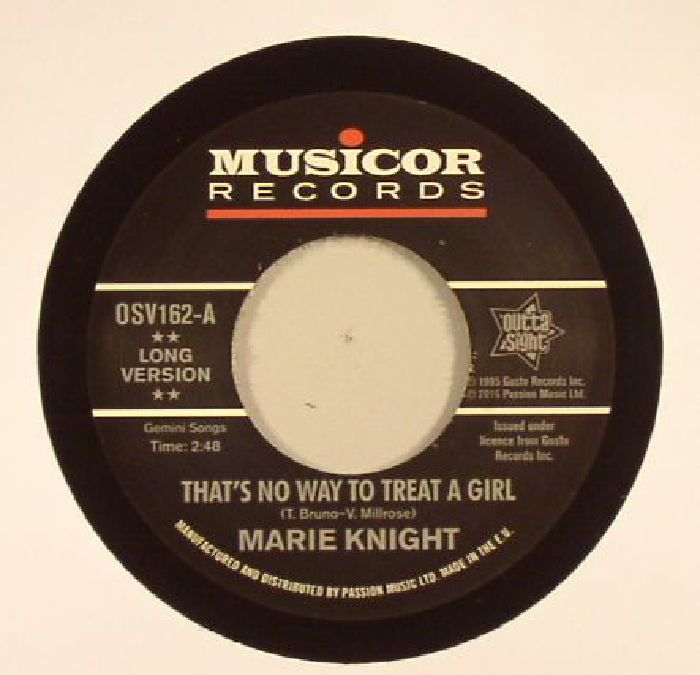Marie Knight Thats No Way To Treat A Girl (reissue)