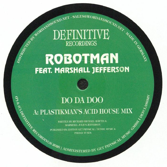 Robotman | Marshall Jefferson – Do Da Doo (remixes) vinyl cover