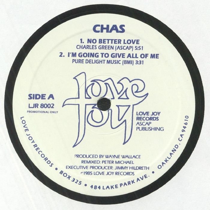 Chas – No Better Love vinyl cover