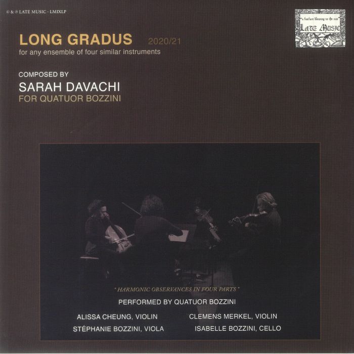 Sarah Davachi | Quatuor Bozzini Long Gradus