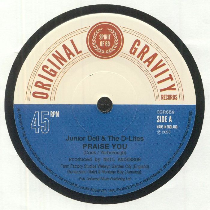 Junior Dell and The D Lites | Woodfield Rd Allstars – Praise You vinyl cover