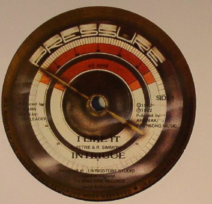 Intrigue – I Like It vinyl cover