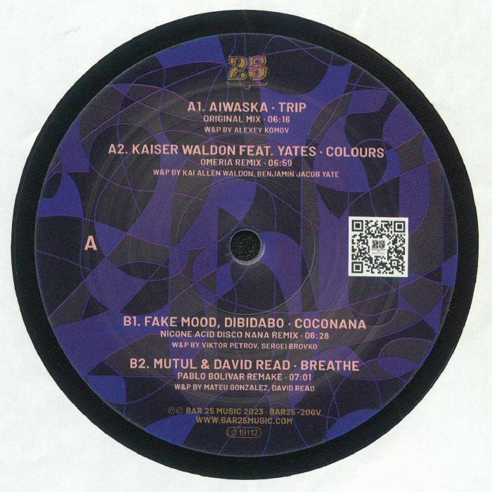 Aiwaska | Kaiser Waldon | Fake Mood | Dibidabo | Mutul | David Read – Bar25 Music 200 vinyl cover