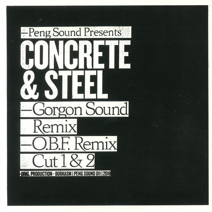 Dubkasm – Concrete and Steel (Gorgon Sound and OBF Remixes) vinyl cover