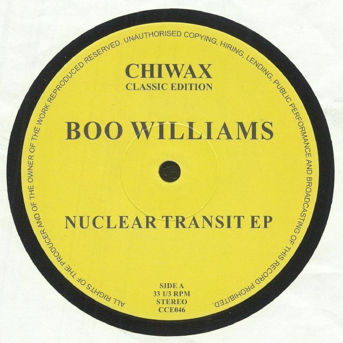 Boo Williams – Nuclear Transit EP vinyl cover