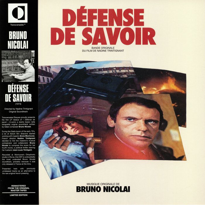 Bruno Nicolai Defense De Savoir (Soundtrack)
