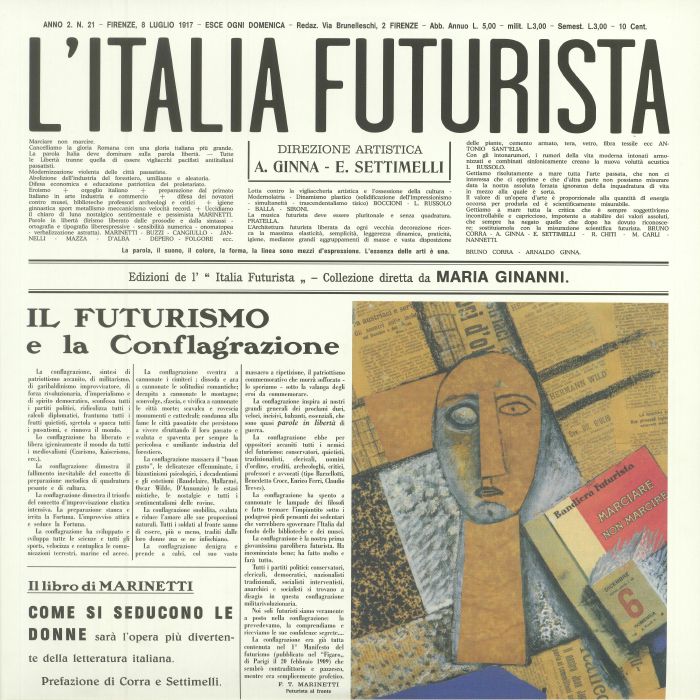 F T Marinetti Futurism On The Gramophone