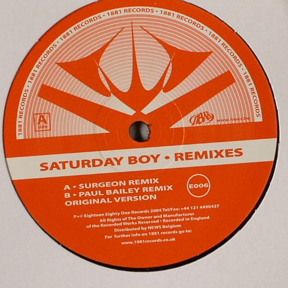 Paul Bailey | Surgeon Saturday Boy (remixes)