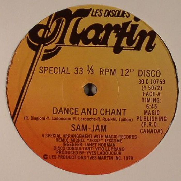Sam Jam – Dance and Chant vinyl cover