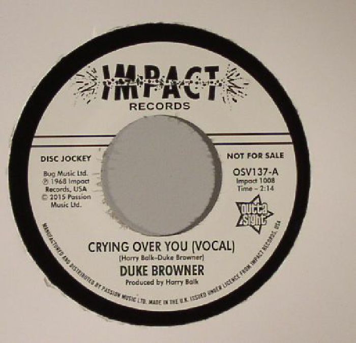 Duke Browner Crying Over You (reissue)