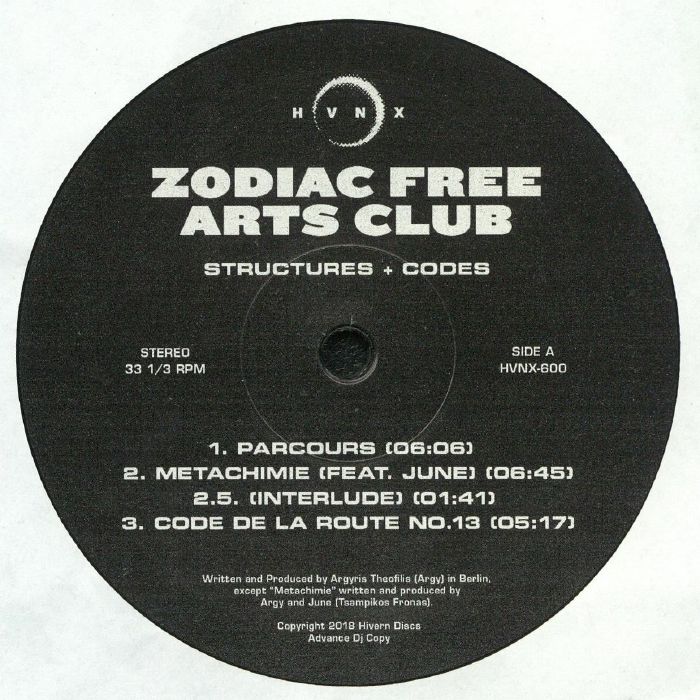 Zodiac Free Arts Club Structures and Codes