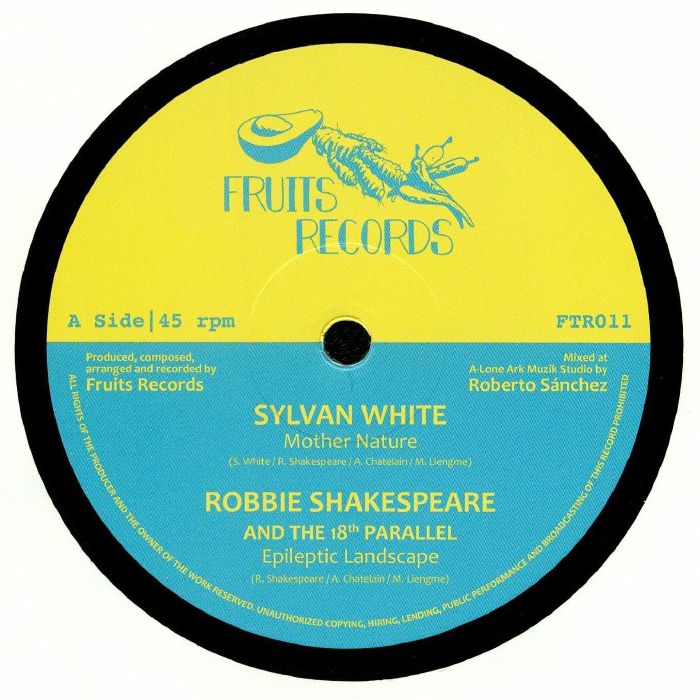 Sylvan White | Robbie Shakespear | The 18th Parallel | Earth Warrior | Delroy Melody – Magnetic Buzz Riddim vinyl cover