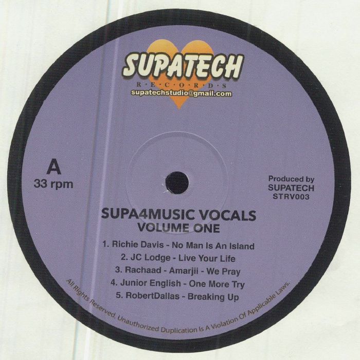 Various Artists Supa4music Vocals Volume One