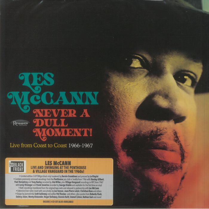 Les Mccann Never A Dull Moment!: Live From Coast To Coast 1966 1967 (Record Store Day RSD Black Friday 2023)